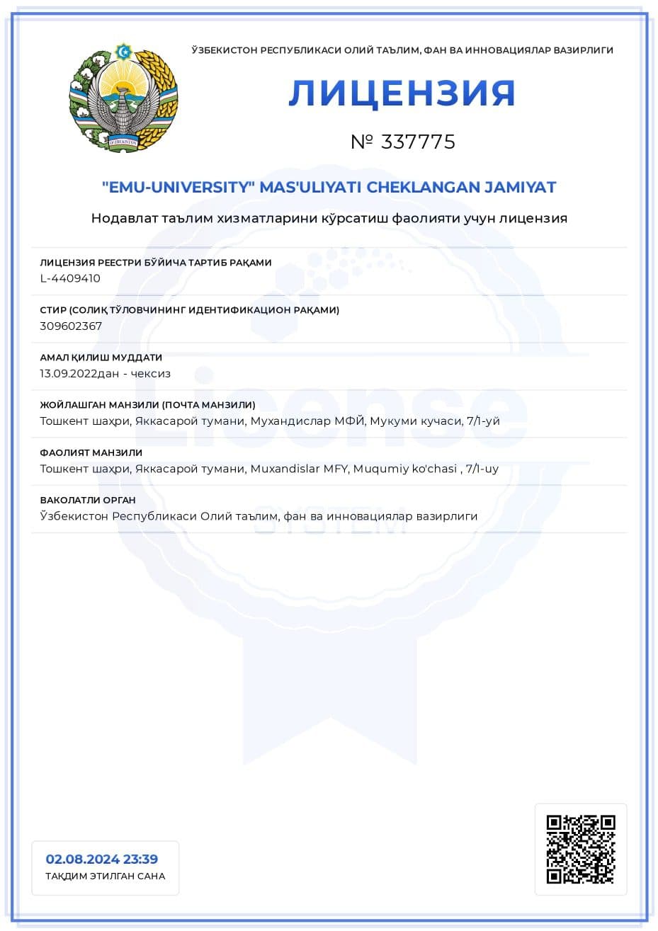 Ta'lim faoliyati uchun litsenziya