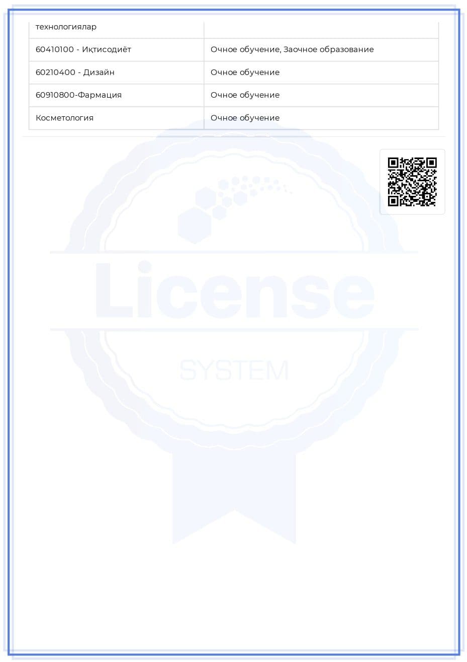 Ta'lim faoliyati uchun litsenziya